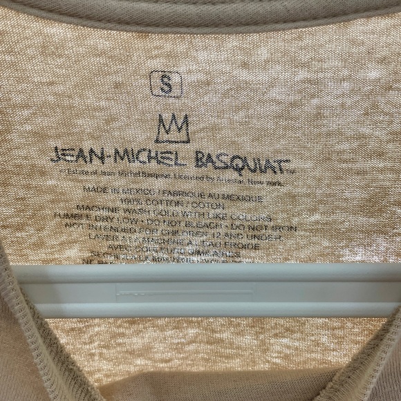 JEAN MICHEL BASQUIAT Red Kings Shirt Men's Small Beige - Picture 3 of 3